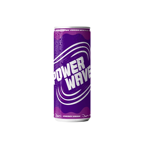 Photo Produit Canette Cassis Myrtille fond transparent Power Wave