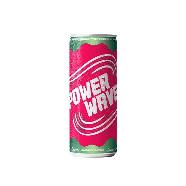 Photo Produit Canette Pastèque Kiwi fond transparent Power Wave
